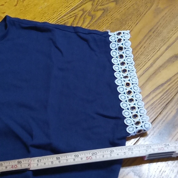 MISA LOS ANGELES LA Womens DRESS XS NAVY BLUE Mini Casual Party Preowned COTTON - Picture 9 of 12